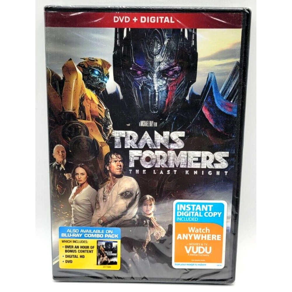 TRANSFORMERS THE LAST KNIGHT DVD & DIGITAL MOVIE NEW SEALED